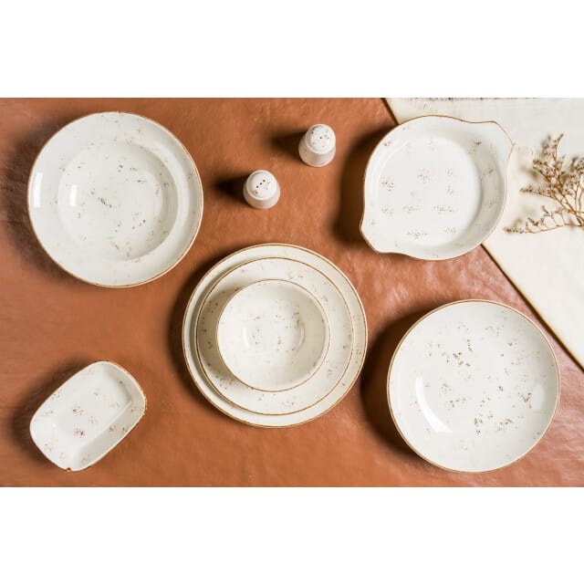 Bonna Dessertbord - Grain - Porselein - 21 cm - set van 6
