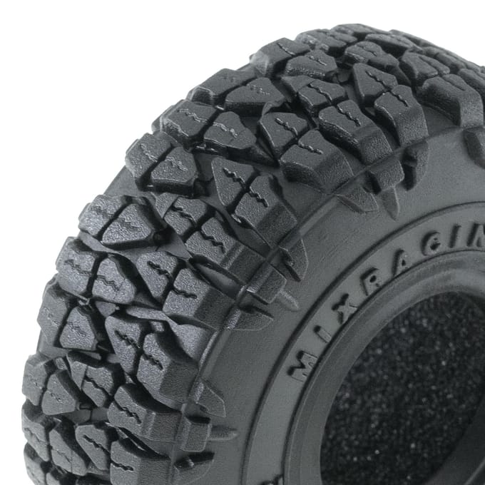 Pneus en caoutchouc pneus de voiture télécommandés 4 pièces 1.0 pouces de remplacement pour Traxxas TRX4-M Defender Bronco type 1