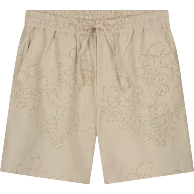 Olaf Embroidered Flower Shorts Shorts Beige M250404