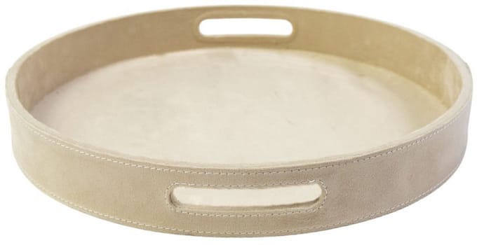 Dienbladen rond fluweel champagne dia 30, 38, 45 cm (set of 3)