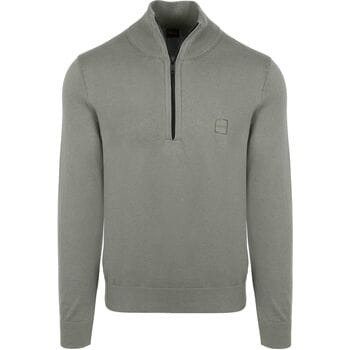 BOSS Kanobix Half Zip Trui Groen - Maat XXL - Heren - Quarter zip