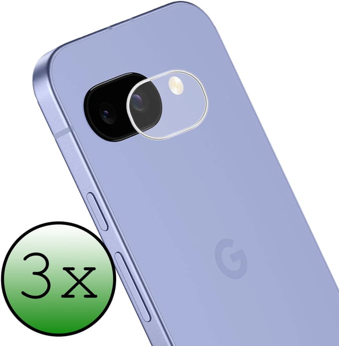 Camera Lens Protector - 3 Stuks Geschikt voor Google Pixel 9a - Camera Screenprotector Beschermglas - Gehard Glas - Tempered Glass - Screen Protector