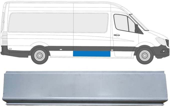 Reparatiepaneel zijpaneel voor Mercedes Sprinter 2006-2018 / Links = Rechts