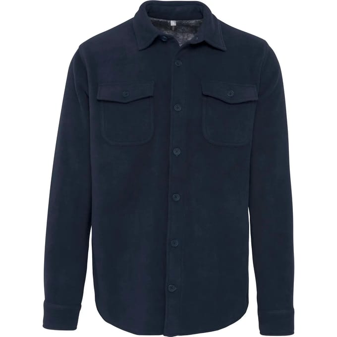 Kariban Overhemd van fleece met sherpavoering K582 - Navy / Storm Grey - S