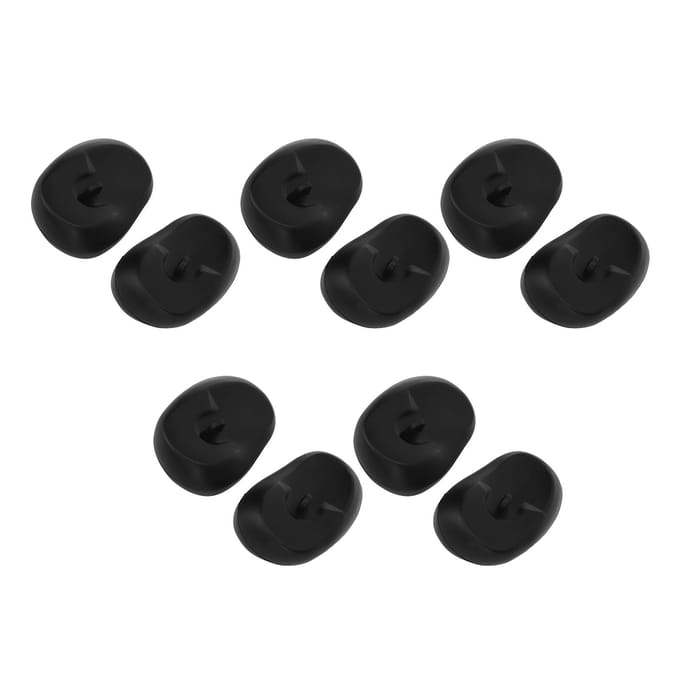 Lot de 10 protège-oreilles en silicone durable et léger pour la maison black