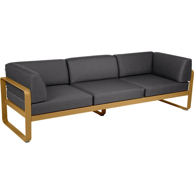 Fermob BELLEVIE club sofa 3 zits - D2 peperkoek - A3 grafietgrijs