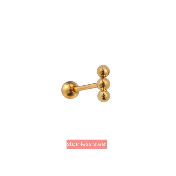 Go Dutch Label Oorknoppen 3 Balletjes Goud
