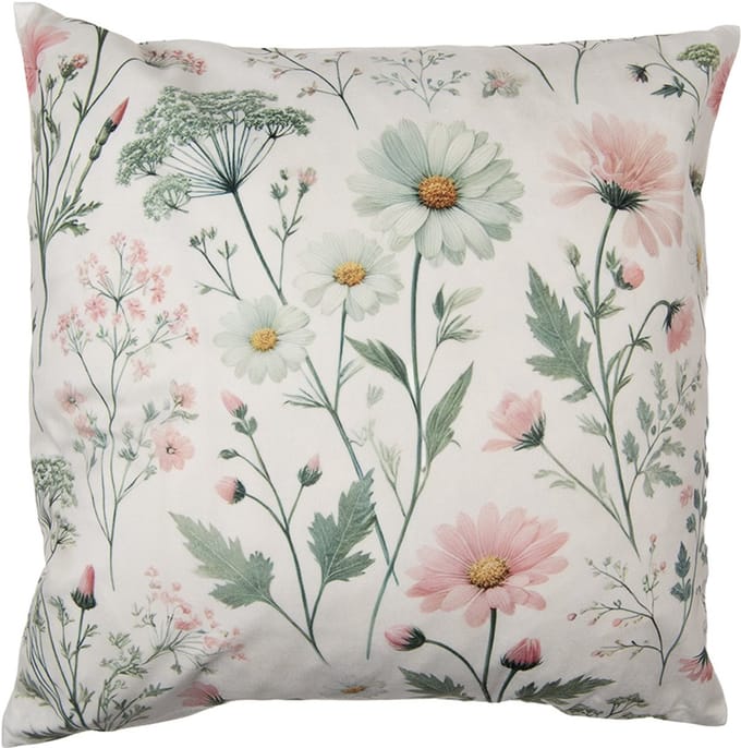 Clayre & Eef Kussenhoes 45x45 cm Beige Polyester