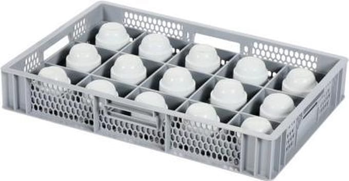 Glaskrat - Glazenkrat voor 15 glazen - max. glashoogte 72 mm - max. Ø 106