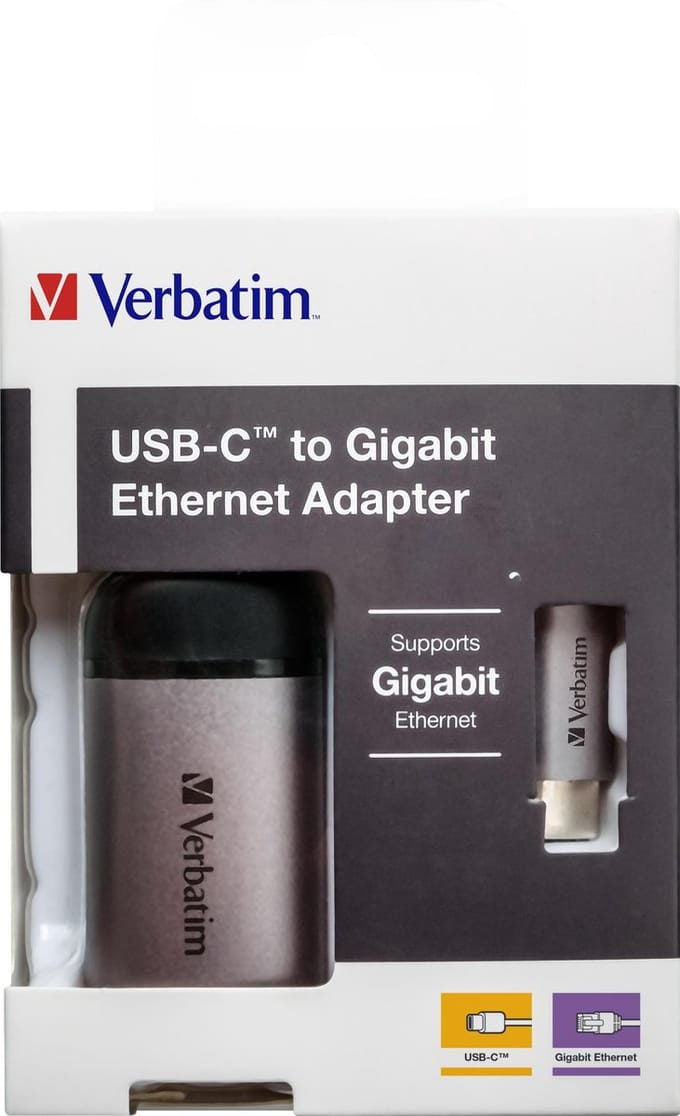 Verbatim USB-C Adapter [1x USB-C stekker - 1x RJ45-bus] 49146 0.10 m