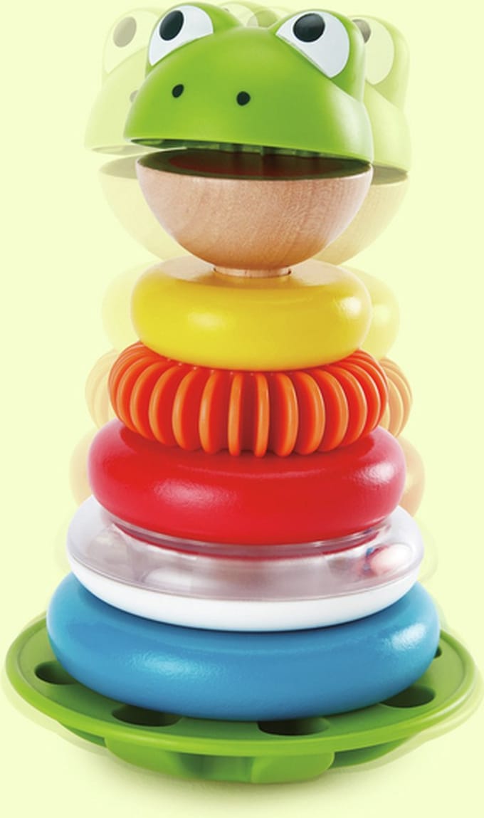 Hape Stapelfrosch Kikker - Houten Stapelringen Peuter Speelgoed 12M+