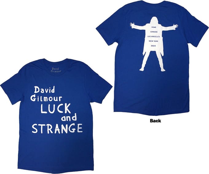 David Gilmour - Luck & Strange Logo Heren T-shirt - M - Blauw