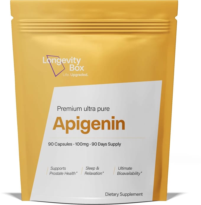 Longevity Box Apigenin 100 mg supplement – 90 vegan capsules – 98% zuiver selleriezaadextract