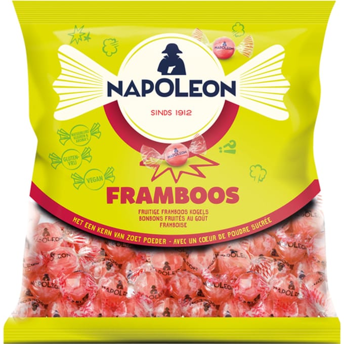 Napoleon Frambooskogels - harde rode kogel met framboossmaak - 1 kilo