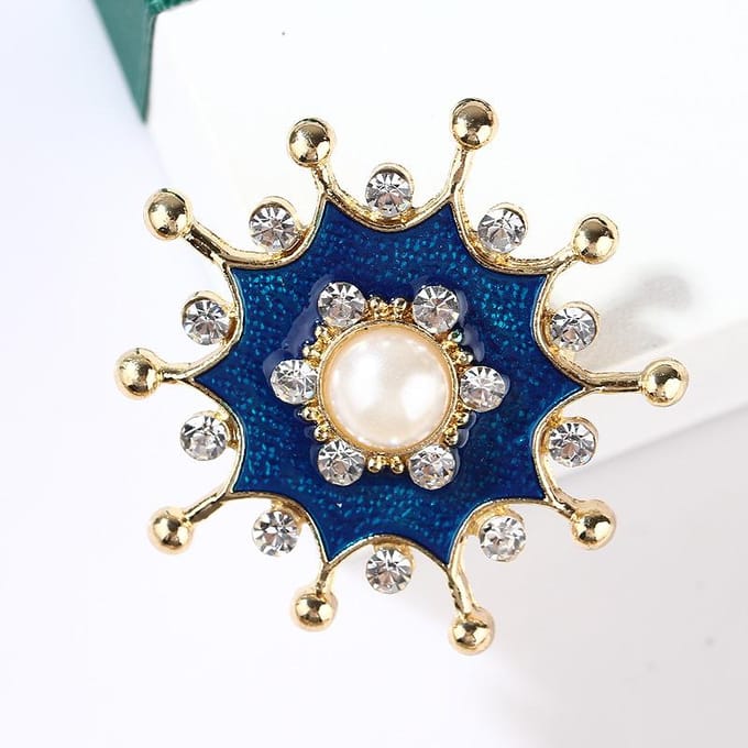 Bijoux de Mode Rétro Émail Couleur Glaçure Fleur Polyvalent Tempérament Accessoires Vêtements Broche Perle beige