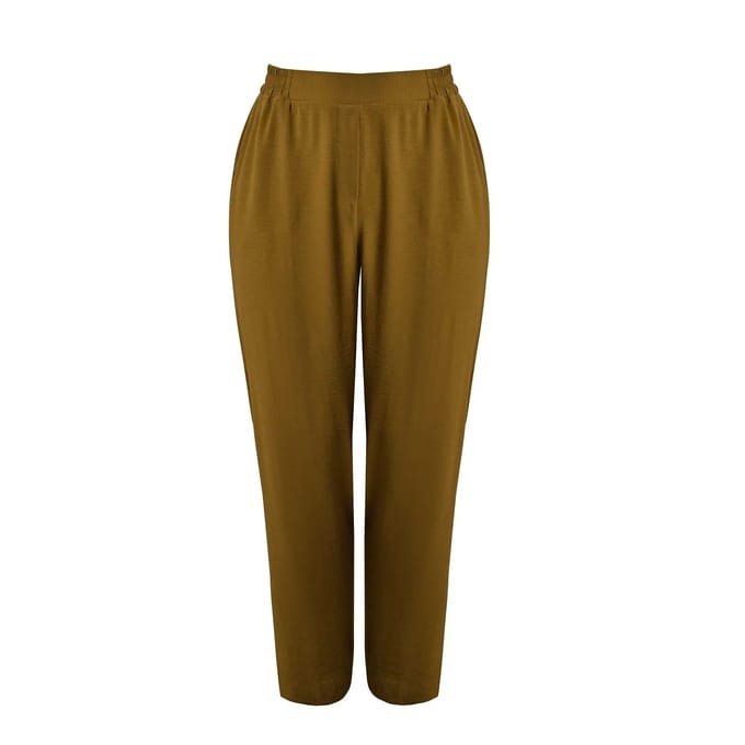 Dames fuselftaille broek van crêpe Mat Fashion