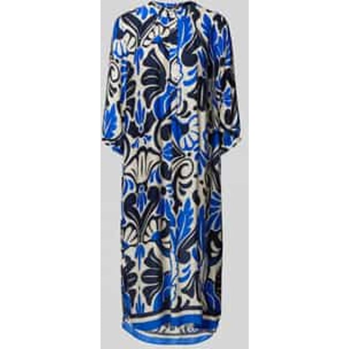 Midi-jurk met all-over motief