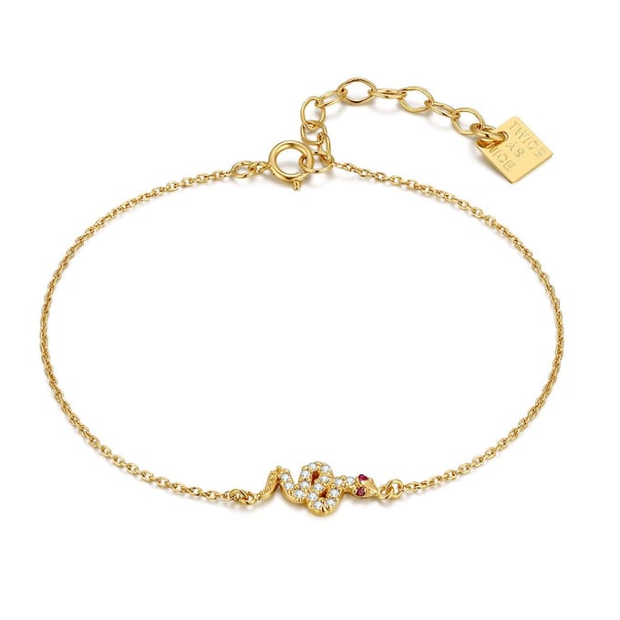 Twice As Nice Armband in zilver, slang Goudkleurig 16cm+3cm