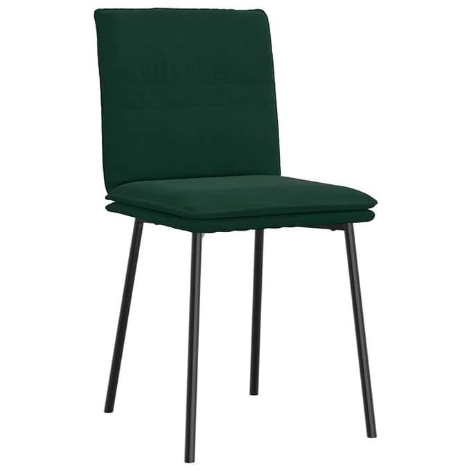 vidaXL - Eetkamerstoelen - 4 - st - fluweel - donkergroen