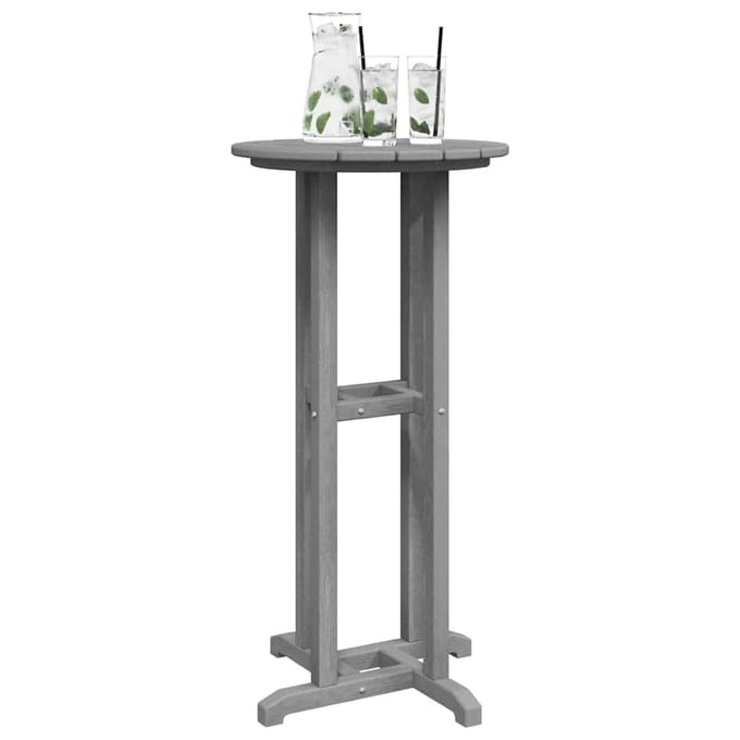 vidaXL Bartafel Lichtgrijs 55 x 55 x 107 cm Polyetheen