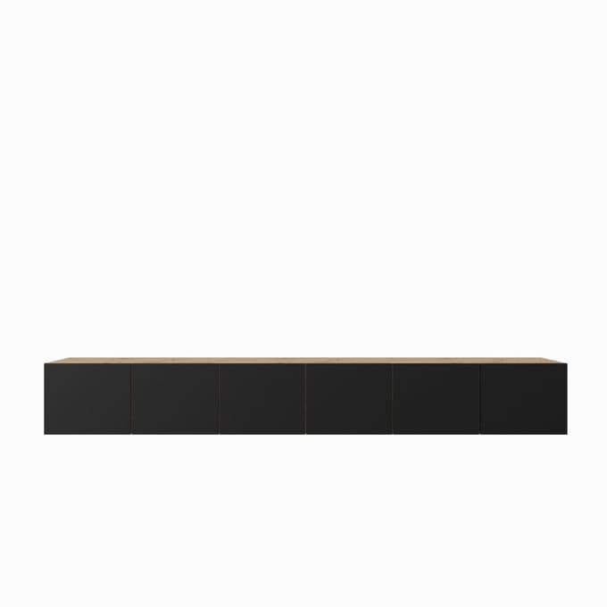 TV-kast Leo 300 (3x100) cm (artisan + zwart)