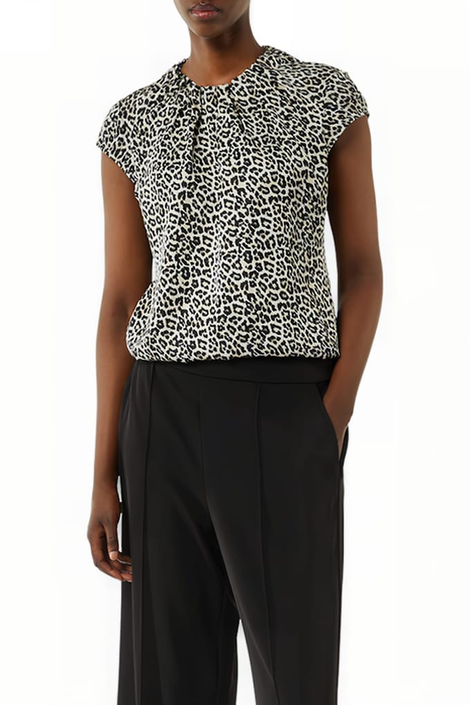Satin Blouse met Patroon Dames COMMA