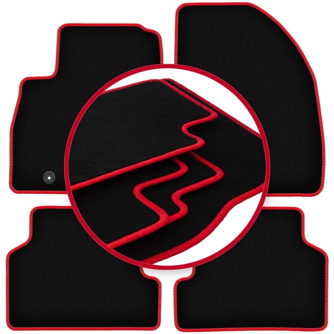 CARLUX-RED automatten voor: Ford Focus MK2 stationwagen, sedan, hatchback (2004-2011)