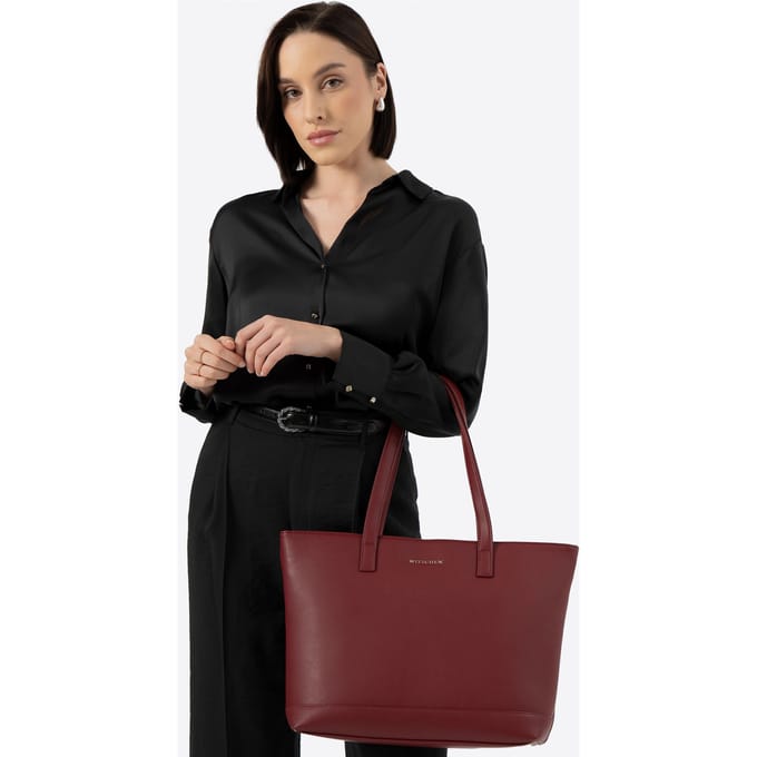 Wittchen Dames 15, 6" Laptoptas, Imitatieleer, Bordeauxrood, Eco-leer