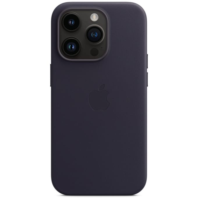 Leather Backcover MagSafe voor de Apple iPhone 14 Pro - Ink