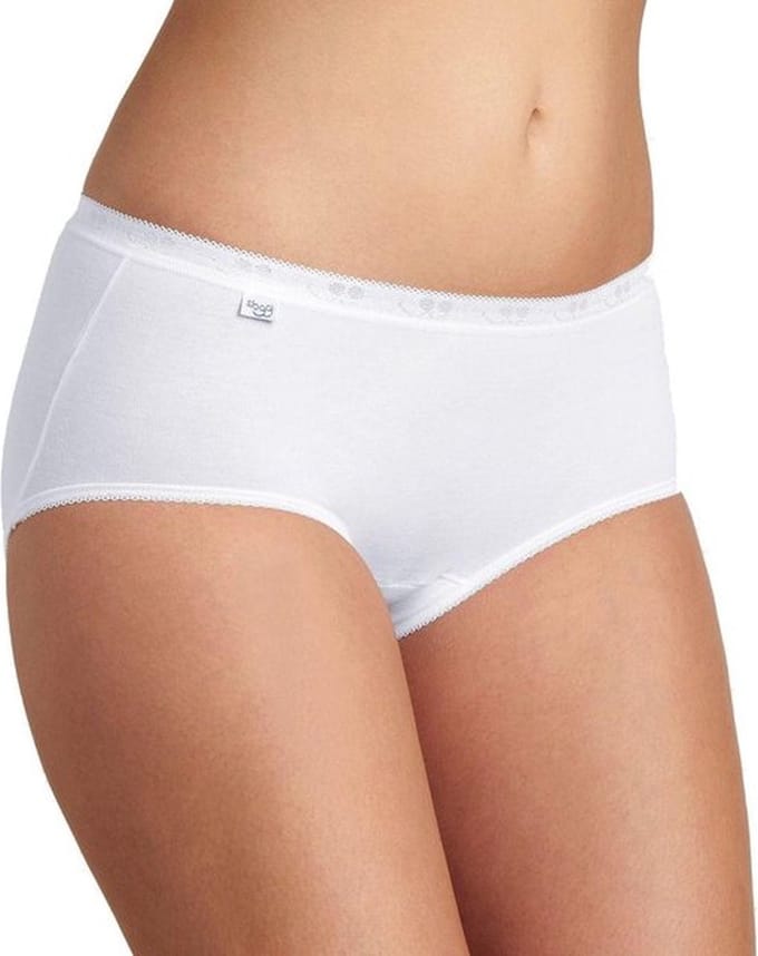Sloggi Women 24/7 Cotton Midi (3-pack) - dames slip - wit