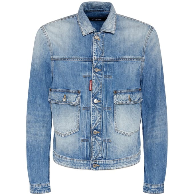 Dsquared2 Heritage Boxy Denim Jacket Marineblauw