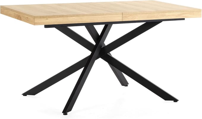 Uittrekbare Eettafel Eikenhout 140 tot 180 cm