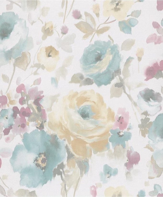 Vliesbehang bloem oker/beige SN3005