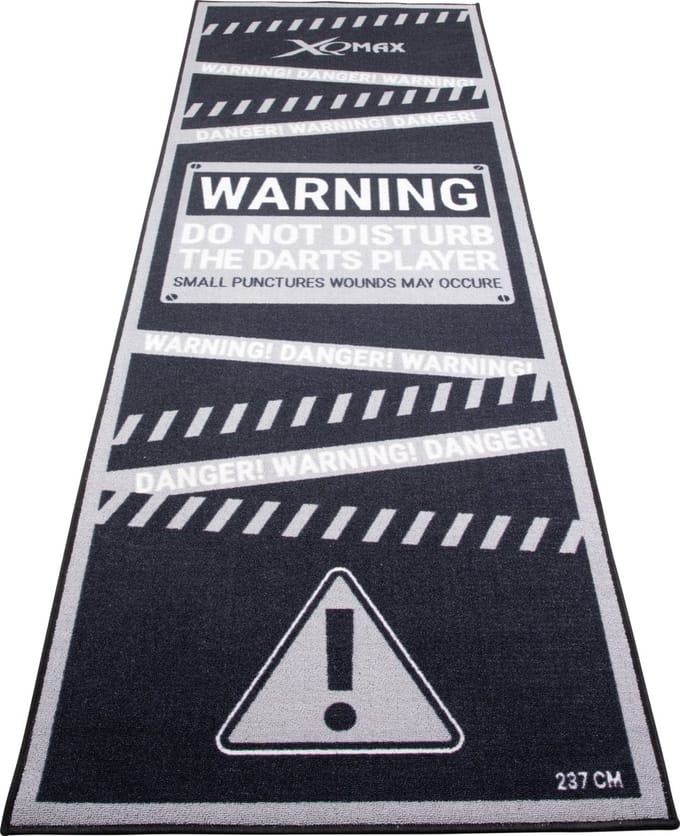 XQMax Carpet Dartmat Warning
