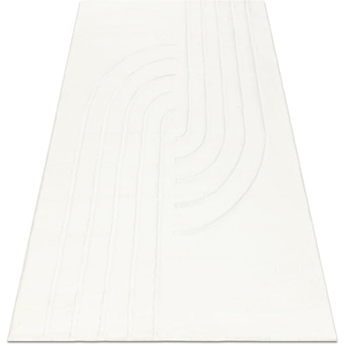 Kleden Rugsx CURVY wit 11 Curves wasbaar vloerkleed, structuur, 80x150 cm