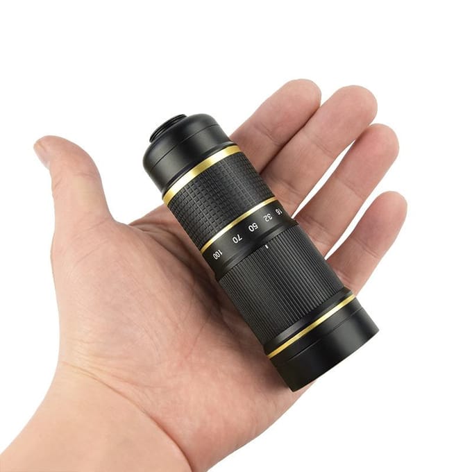 Ensemble d'objectifs de téléphone portable téléobjectif 18 fois Hd, mise au point réglable, Zoom, caméra, objectif de télescope black