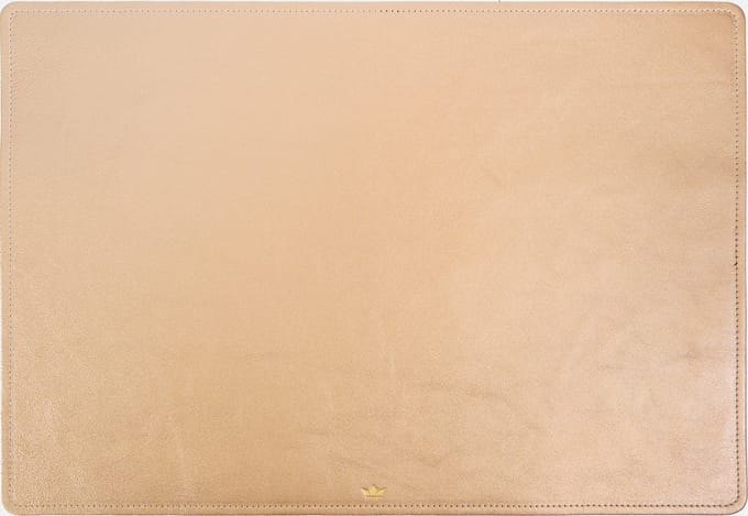 Dutchdeluxes - Handgemaakt - Leer - Placemats - 1 stuk - Goud