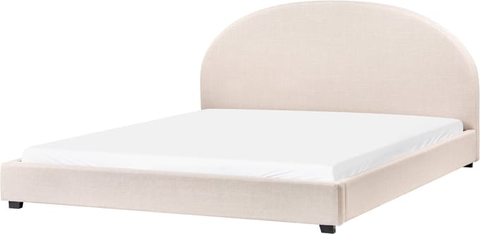 VAUCLUSE - Tweepersoonsbed - Lichtbeige - 180 x 200 cm - Polyester