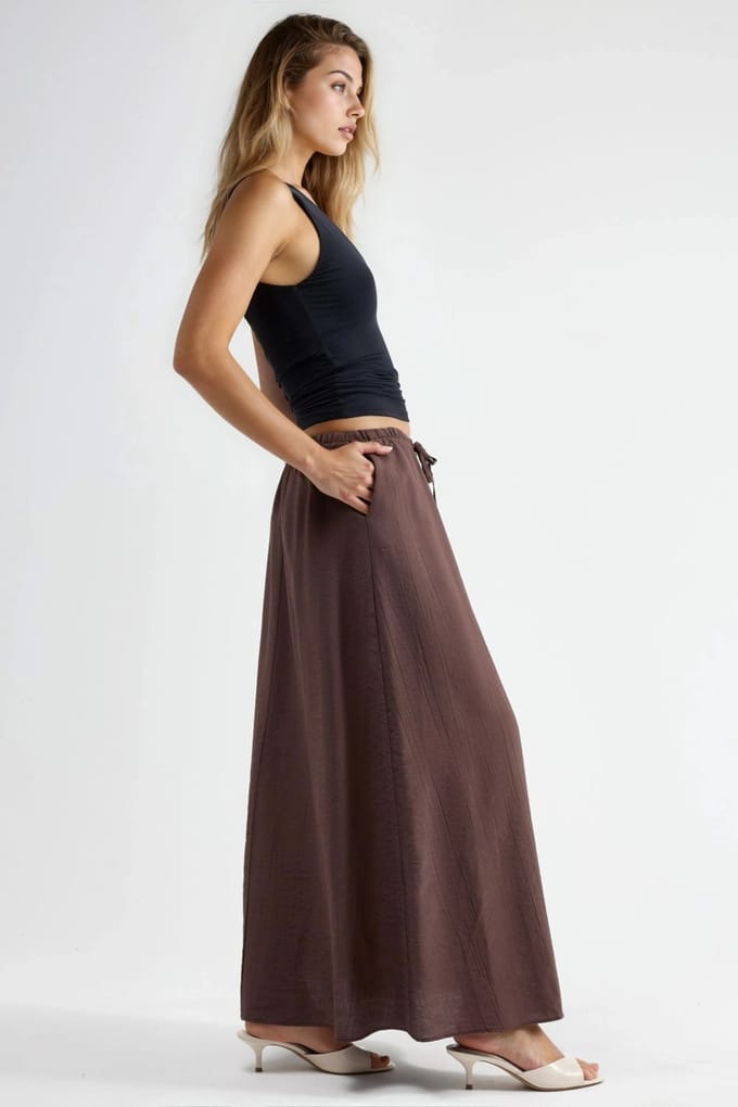 Hoge Taille A-Lijn Maxi Rok