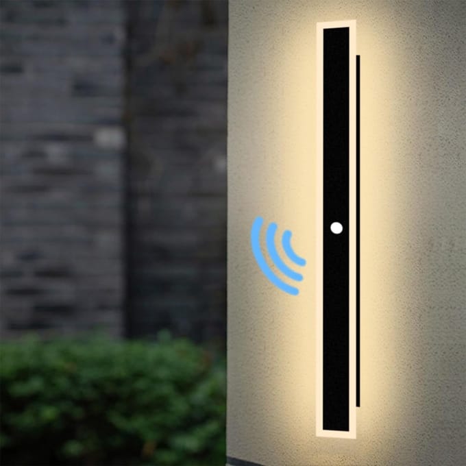 Buitenwandlamp met Bewegingsmelder en Lichtsensor - IP65 - 4500K - Aluminium - 150cm