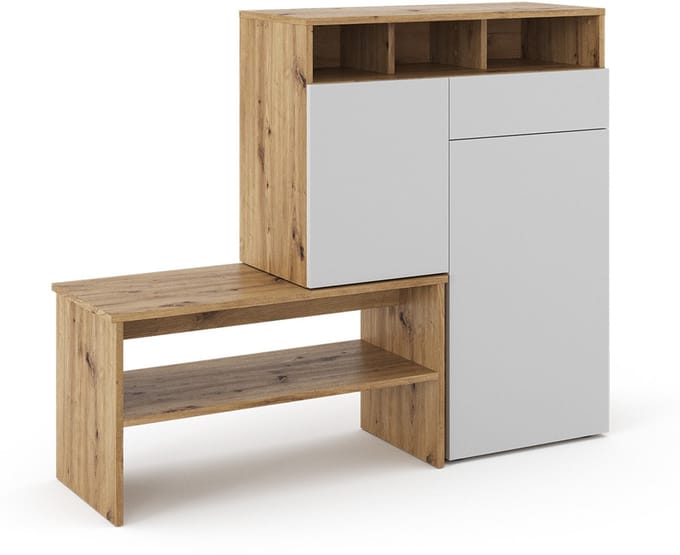 Vicco Selena Schoenenkast – 124.5 x 102 cm Bruin