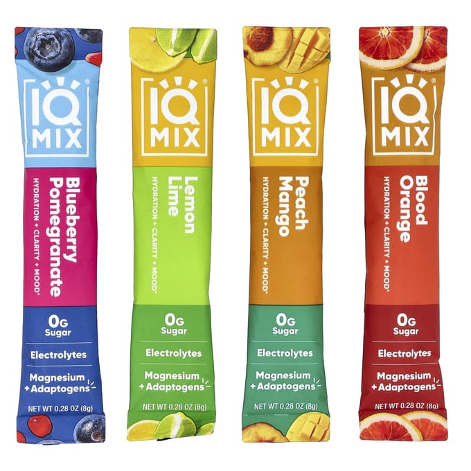 IQBAR, IQMIX®, Mélange Hydratation + Clarté + Humeur, Pack Variété, 20 Sticks, 8g (0,28 oz) Chaque