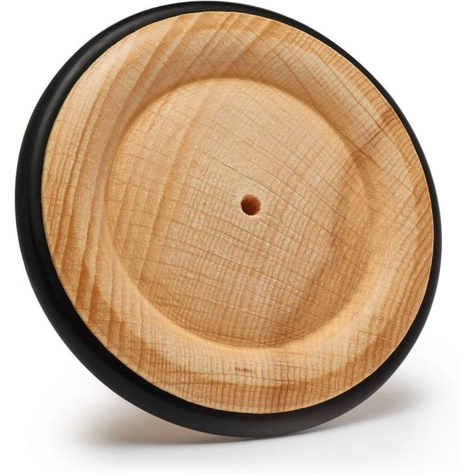 Houten wiel met rubberen banden, Ø ca. 85 mm