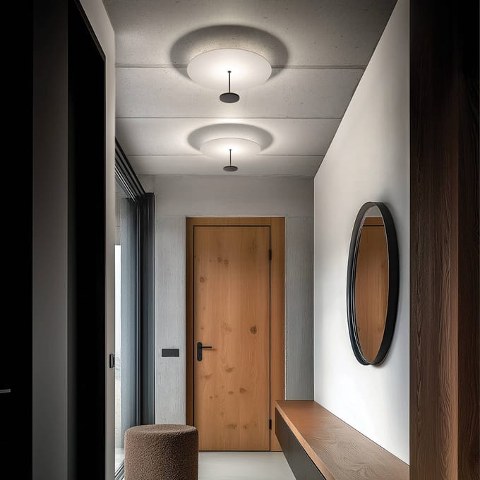 Linea Light LED plafondlamp Stilo_S, zwart, Ø 55 cm