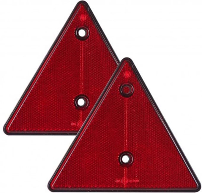 BTP - Driehoek reflector - 155mm- schroefbaar -2 stuks - Aanhangwagen