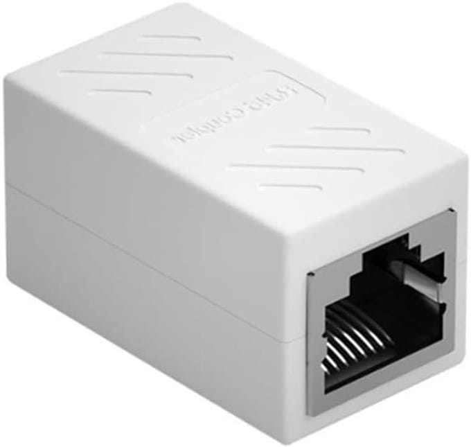 Netwerk Kabel Splitter - RJ45 Connector Docking - Netwerk Uitbreiding - 100 Meter Verlenging - Gigabit - Wit
