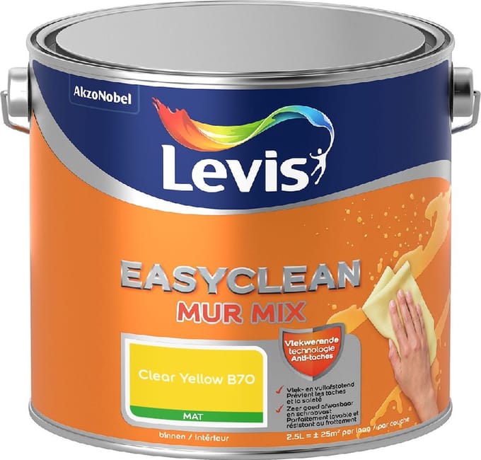 Levis - Easyclean Mur Mat Mix - Clear Yellow B70 - Mengverf - 2,5 L