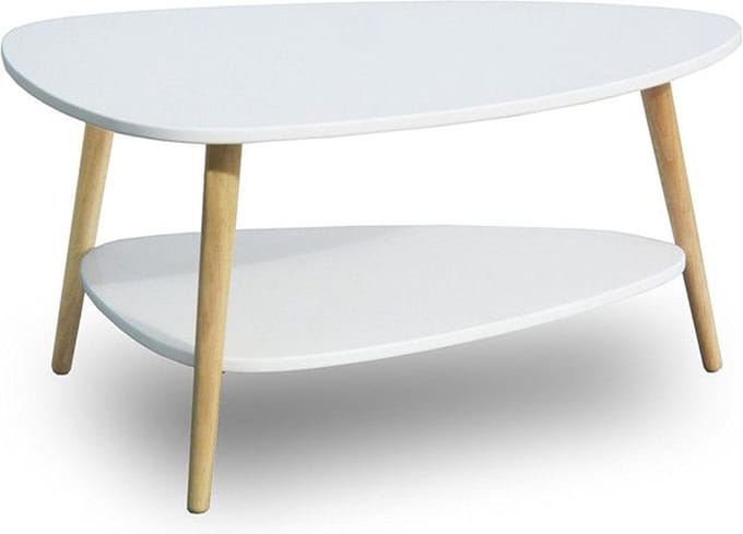 Salontafel - wit - 90x67x45 cm - hout