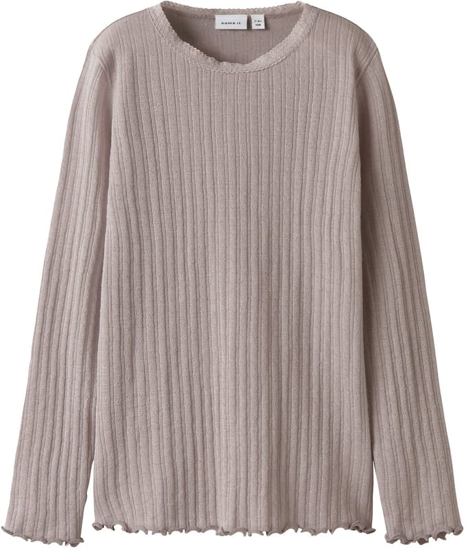 NAME IT - NKFWOSSA WO/SI RIB LS TOP - Meisjes - Blouses