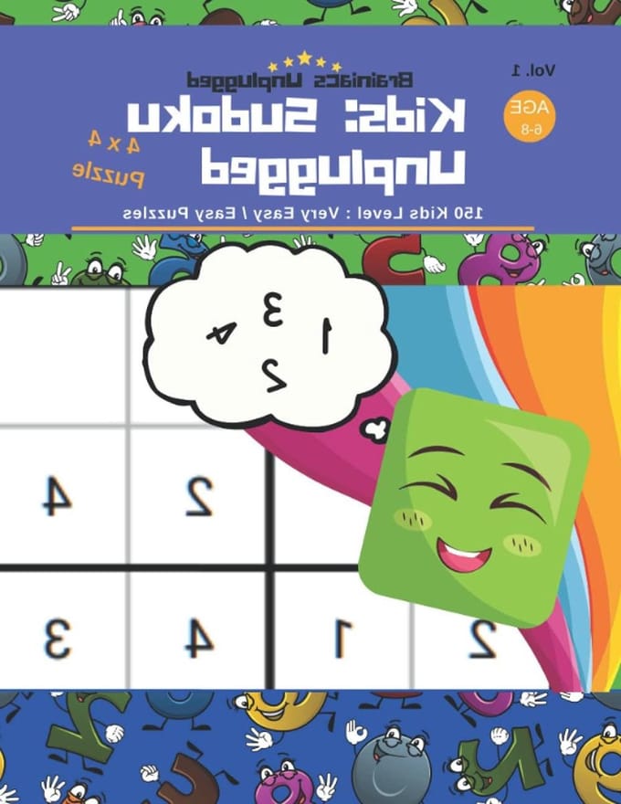 Kinder Sudoku Boek - Puzzelboek 4x4 - Logisch Denken Oefenen - 150 Puzzels Inclusief Oplossingen - Groot Formaat